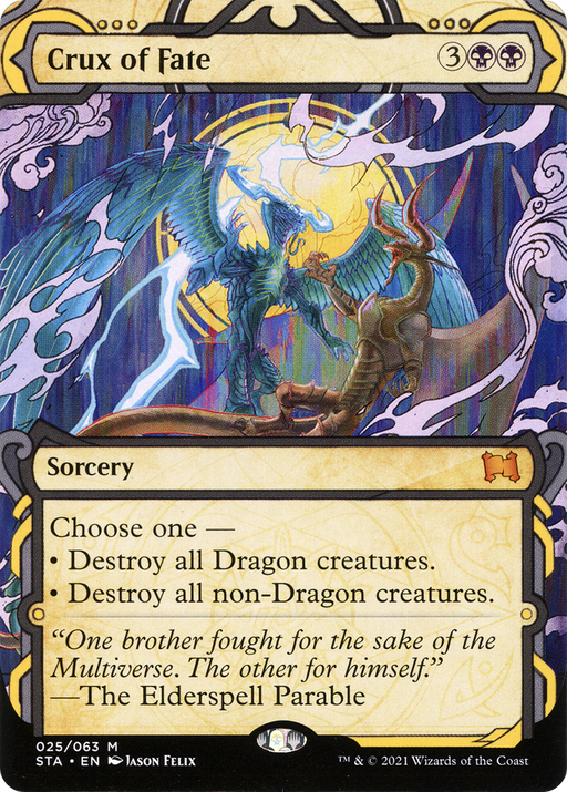 Crux of Fate (STA-025) [Strixhaven Mystical Archive] (Showcase) (Borderless) Foil MTG Single Wizards of the Coast