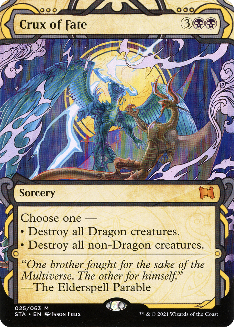 Crux of Fate (STA-025) [Strixhaven Mystical Archive] (Showcase) (Borderless) MTG Single Wizards of the Coast