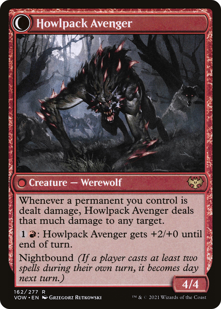Ill-Tempered Loner // Howlpack Avenger (VOW-162) [Innistrad: Crimson Vow] MTG Single Wizards of the Coast