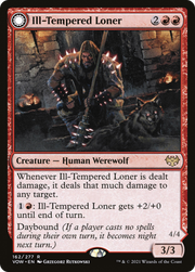 Ill-Tempered Loner // Howlpack Avenger (VOW-162) [Innistrad: Crimson Vow] Foil MTG Single Wizards of the Coast