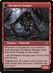 Ill-Tempered Loner // Howlpack Avenger (VOW-162) [Innistrad: Crimson Vow] Foil MTG Single Wizards of the Coast