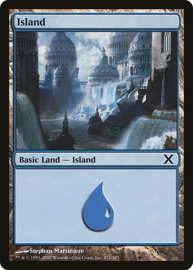 Island (371) (10E-371) [Tenth Edition] MTG Single Wizards of the Coast