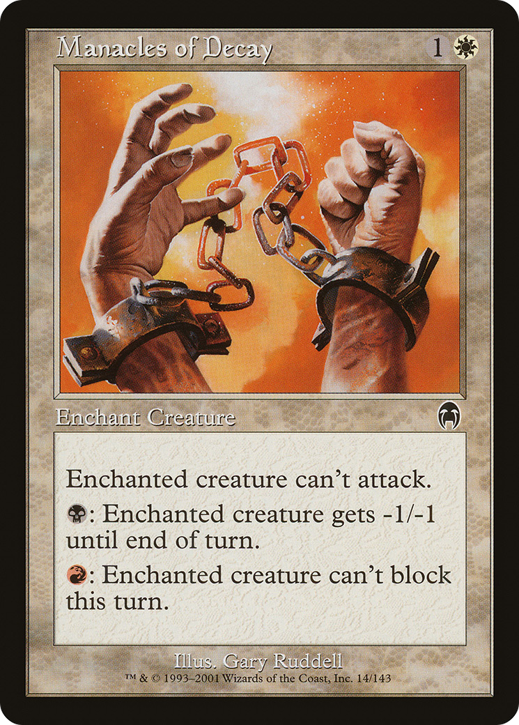 Manacles of Decay (APC-014) [Apocalypse] MTG Single Wizards of the Coast