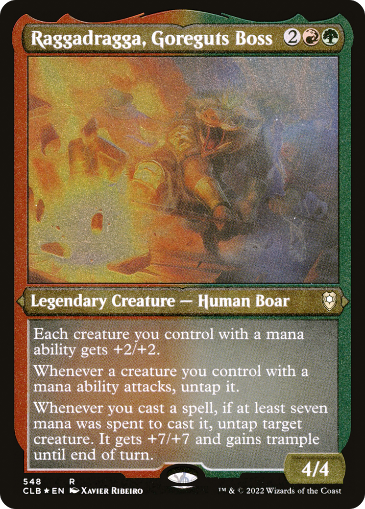 Raggadragga, Goreguts Boss (CLB-548) [Commander Legends: Battle for Baldur's Gate] Etched Foil MTG Single Wizards of the Coast