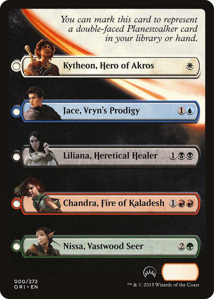 Magic Origins Checklist (ORI-000) [Tokens] Magic Origins Tokens MTG Single Wizards of the Coast