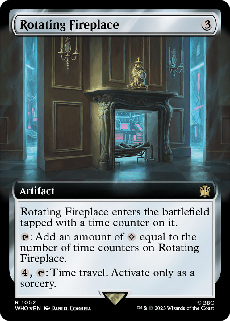 Rotating Fireplace (Surge Foil) (WHO-1052) [Doctor Who] (Extended Art) Foil MTG Single Wizards of the Coast