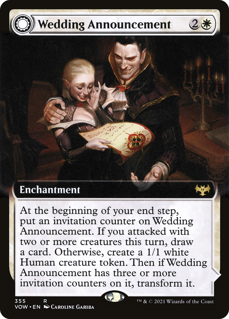Wedding Announcement (VOW-355) [Innistrad: Crimson Vow] (Extended Art) MTG Single Wizards of the Coast