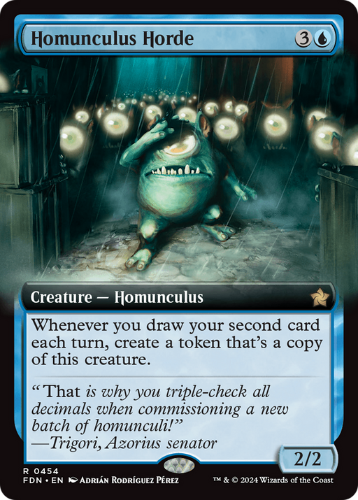Homunculus Horde (FDN-454) [Foundations] (Extended Art) MTG Single Wizards of the Coast
