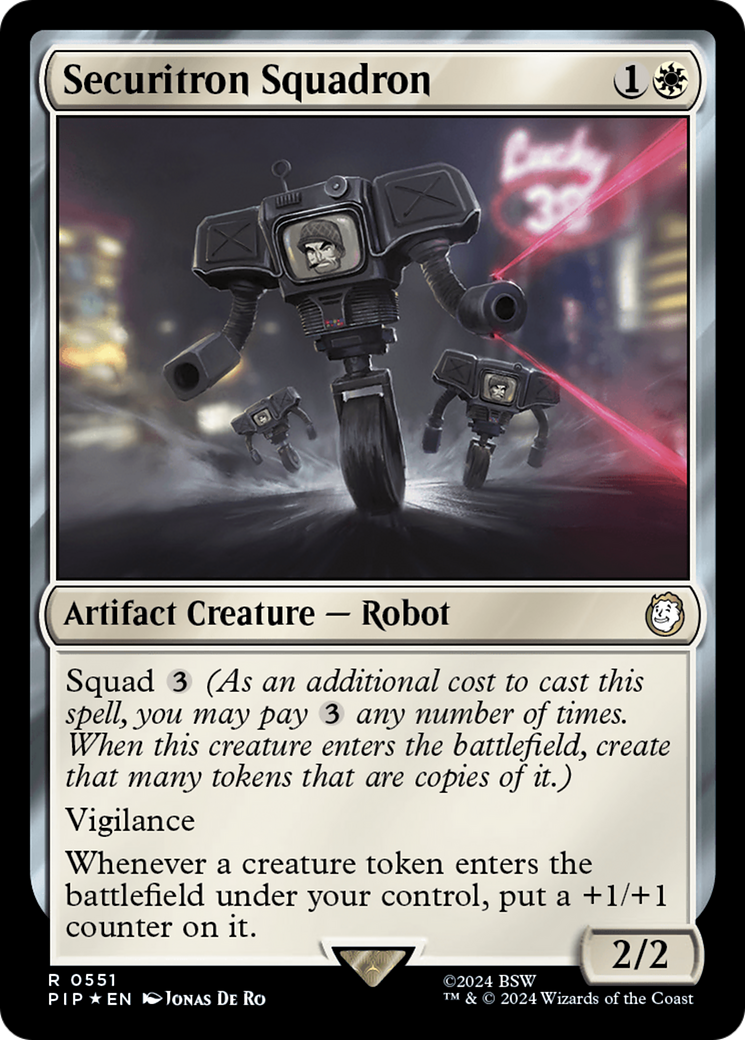 Securitron Squadron (Surge Foil) (PIP-551) [Fallout] Foil MTG Single Wizards of the Coast