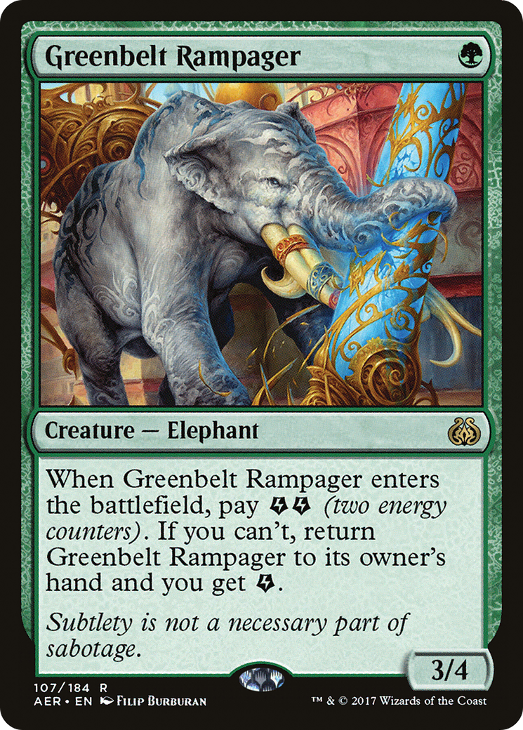 Greenbelt Rampager (AER-107) [Aether Revolt] Foil MTG Single Wizards of the Coast