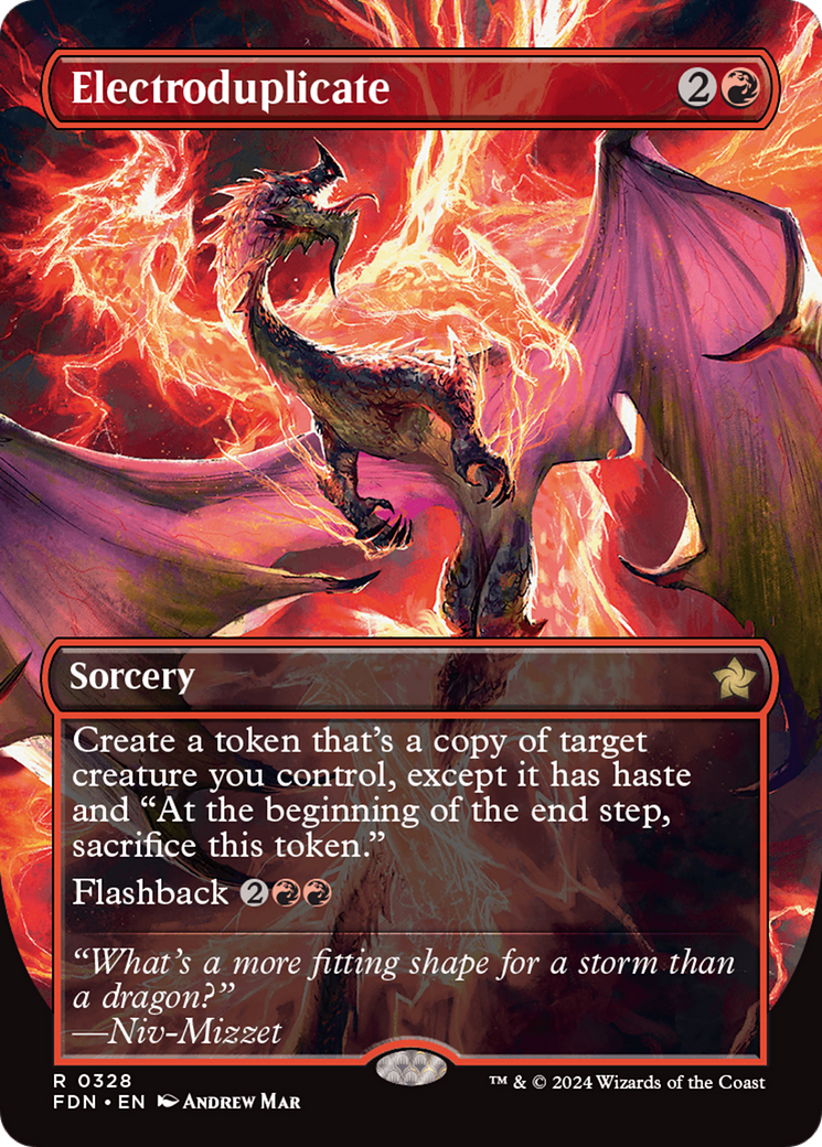 Electroduplicate (FDN-328) [Foundations] (Borderless) Foil MTG Single Wizards of the Coast