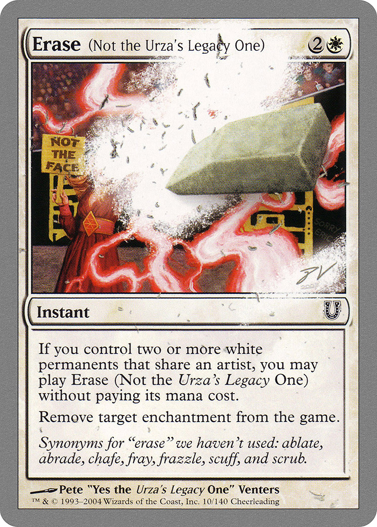 Erase (Not the Urza's Legacy One) (UNH-010) [Unhinged] Foil MTG Single Wizards of the Coast