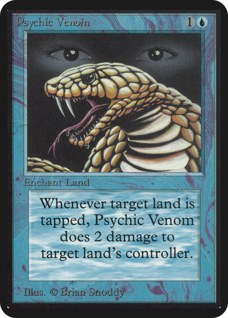 Psychic Venom (LEA-) [Oldschool] Limited Edition Alpha MTG Single Wizards of the Coast