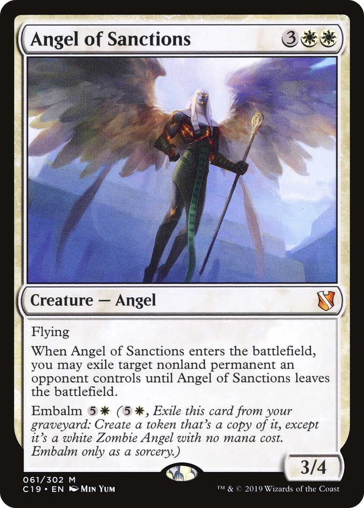 Angel of Sanctions (C19-061) [Commander 2019] MTG Single Wizards of the Coast