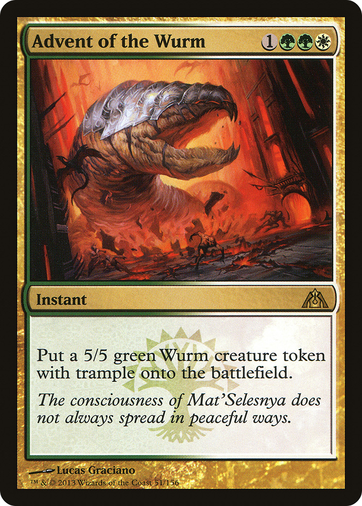 Advent of the Wurm (DGM-051) [Dragon's Maze] MTG Single Wizards of the Coast