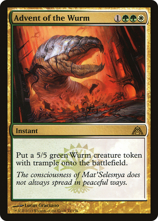 Advent of the Wurm (DGM-051) [Dragon's Maze] Foil MTG Single Wizards of the Coast