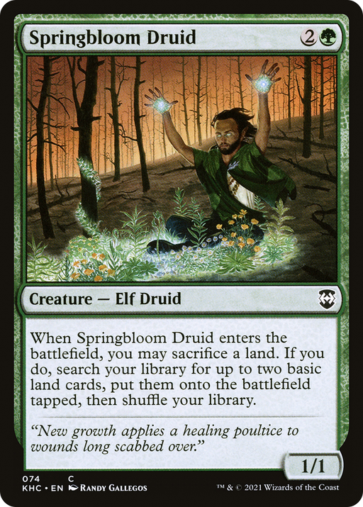 Springbloom Druid (KHC-074) [Kaldheim Commander] MTG Single Wizards of the Coast