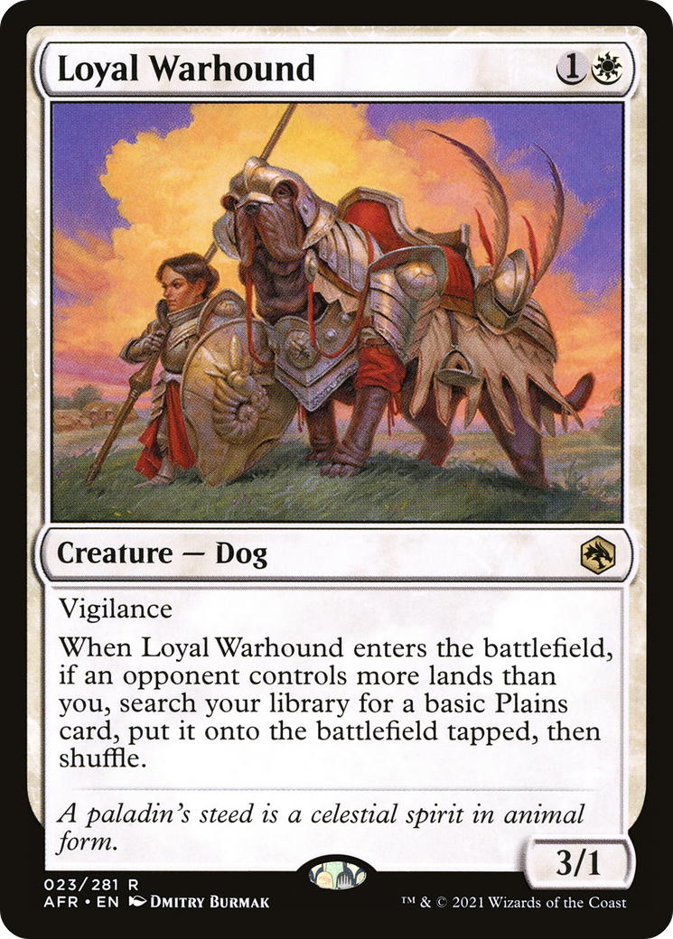Loyal Warhound [Dungeons & Dragons: Adventures in the Forgotten Realms] MTG Single Magic: The Gathering