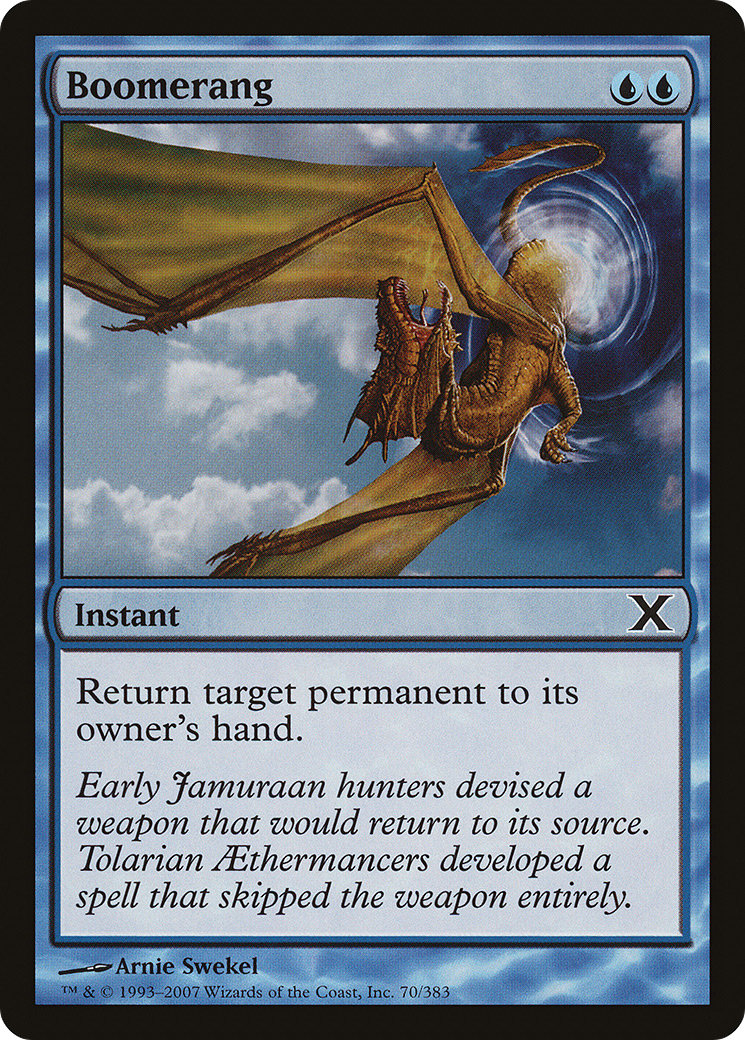 Boomerang (10E-070) [Tenth Edition] MTG Single Wizards of the Coast