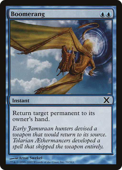 Boomerang (10E-070) [Tenth Edition] MTG Single Wizards of the Coast