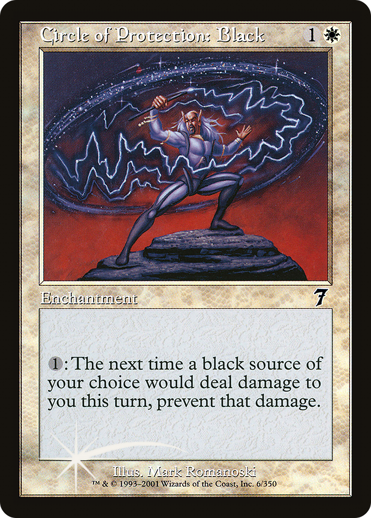 Circle of Protection: Black (7ED-006) [7th Edition] Foil MTG Single Wizards of the Coast