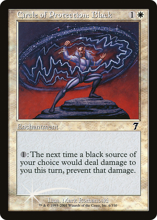 Circle of Protection: Black (7ED-006) [7th Edition] MTG Single Wizards of the Coast