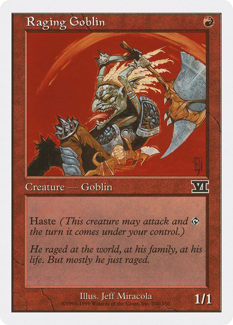 Raging Goblin (6ED-200) [Classic Sixth Edition] MTG Single Wizards of the Coast