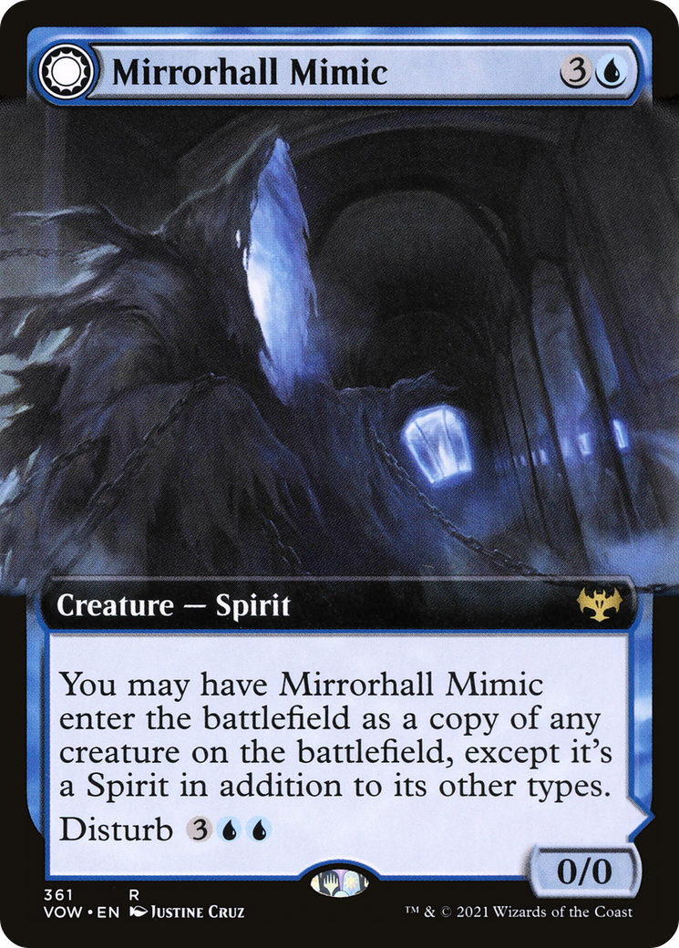 Mirrorhall Mimic (VOW-361) [Innistrad: Crimson Vow] (Extended Art) Foil MTG Single Wizards of the Coast