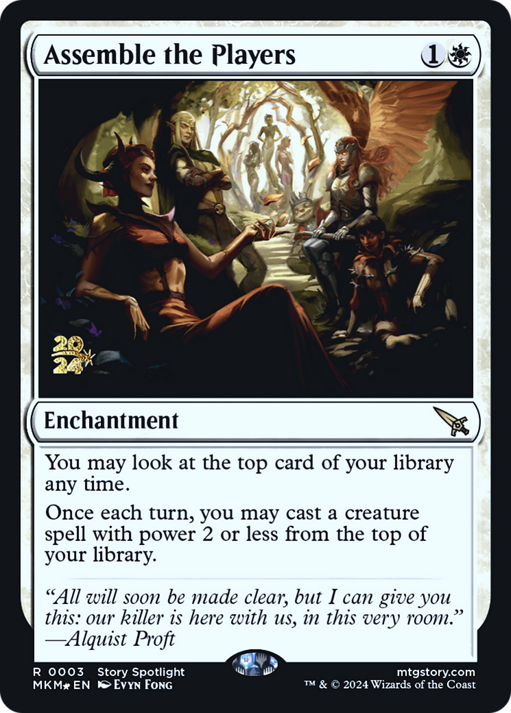 Assemble the Players (PRE-003) [Murders at Karlov Manor Promos] Foil MTG Single Wizards of the Coast