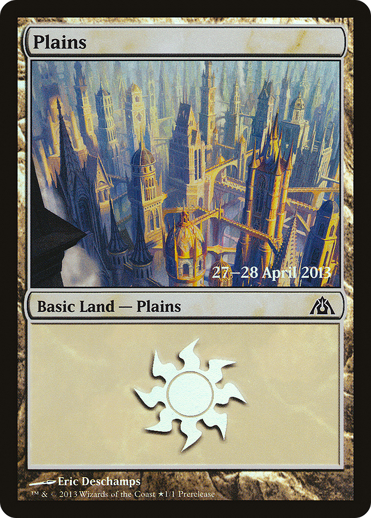 Plains (PRE-157★) [Dragon's Maze Promos] Foil MTG Single Wizards of the Coast
