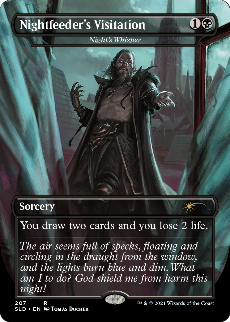 Nightfeeder's Visitation - Night's Whisper (SLD-207) [Secret Lair] Drop (Borderless) MTG Single Wizards of the Coast