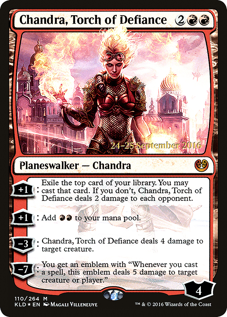 Chandra, Torch of Defiance (PRE-110) [Kaladesh Promos] Foil MTG Single Wizards of the Coast