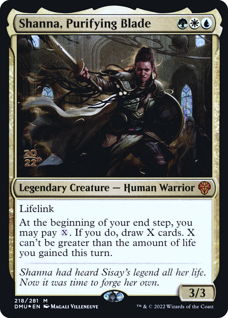 Shanna, Purifying Blade (PRE-218) [Dominaria United Promos] Foil MTG Single Wizards of the Coast
