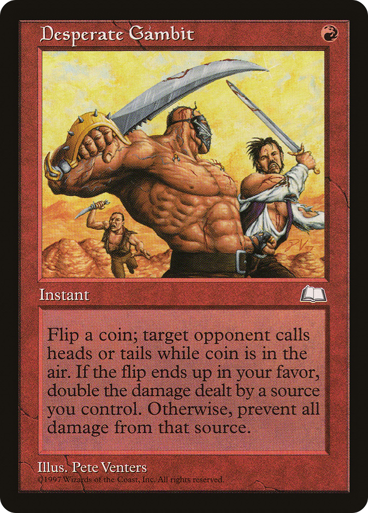 Desperate Gambit (WTH-) [Weatherlight] MTG Single Wizards of the Coast