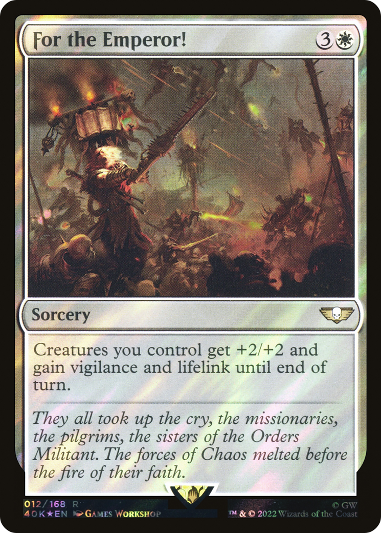 For the Emperor! (Surge Foil) (40K-012) [Warhammer 40,000 Commander] Foil MTG Single Wizards of the Coast
