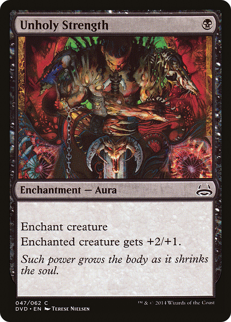 Unholy Strength (DD3-047) [Misc] Duel Decks Anthology: Divine vs. Demonic MTG Single Wizards of the Coast