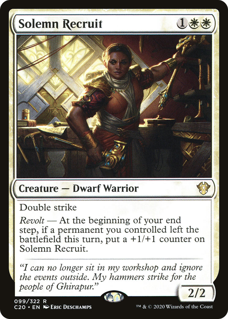 Solemn Recruit (C20-099) [Commander 2020] MTG Single Wizards of the Coast