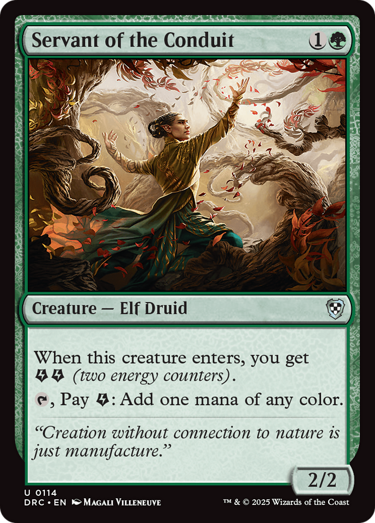 Servant of the Conduit (DRC-114) [Commander: Aetherdrift] MTG Single Wizards of the Coast