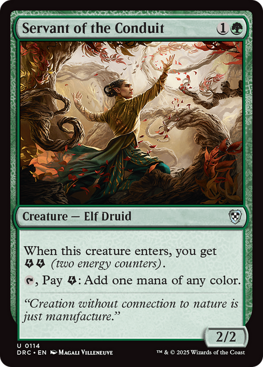 Servant of the Conduit (DRC-114) [Commander: Aetherdrift] MTG Single Wizards of the Coast