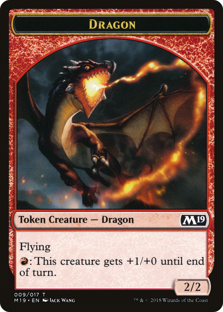 Dragon (M19-009) [Tokens] Core Set 2019 Tokens MTG Single Wizards of the Coast