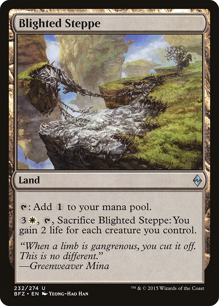 Blighted Steppe (BFZ-232) [Battle for Zendikar] Foil MTG Single Wizards of the Coast