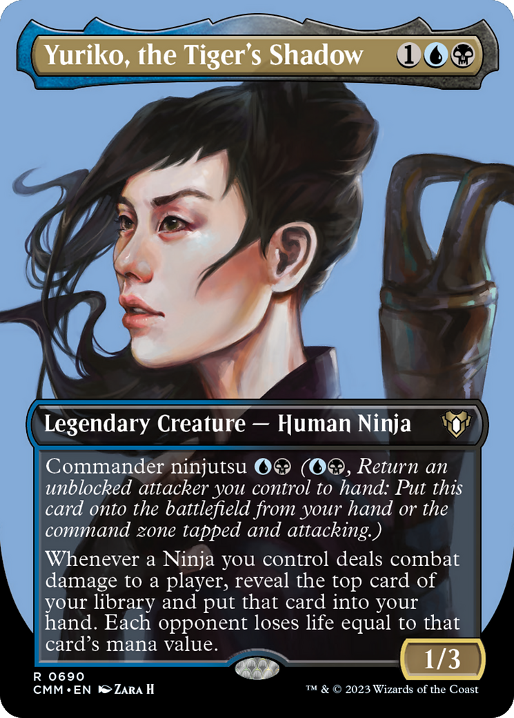 Yuriko, the Tiger's Shadow (CMM-690) [Commander Masters] (Borderless) MTG Single Wizards of the Coast