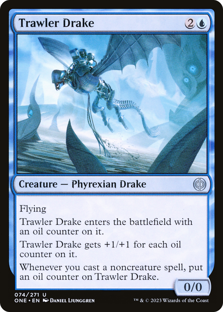 Trawler Drake (ONE-074) [Phyrexia: All Will Be One] Foil MTG Single Wizards of the Coast