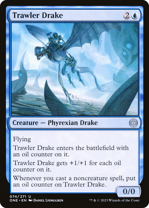 Trawler Drake (ONE-074) [Phyrexia: All Will Be One] Foil MTG Single Wizards of the Coast