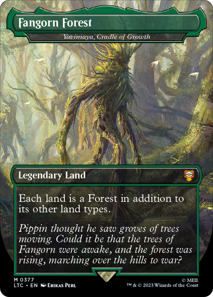 Fangorn Forest - Yavimaya, Cradle of Growth (LTC-377) [Tales of Middle-earth Commander] (Borderless) Foil MTG Single Wizards of the Coast