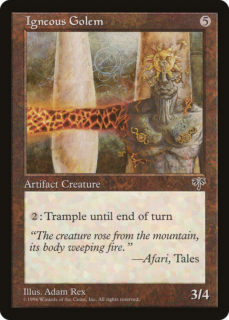 Igneous Golem (MIR-) [Mirage] MTG Single Wizards of the Coast