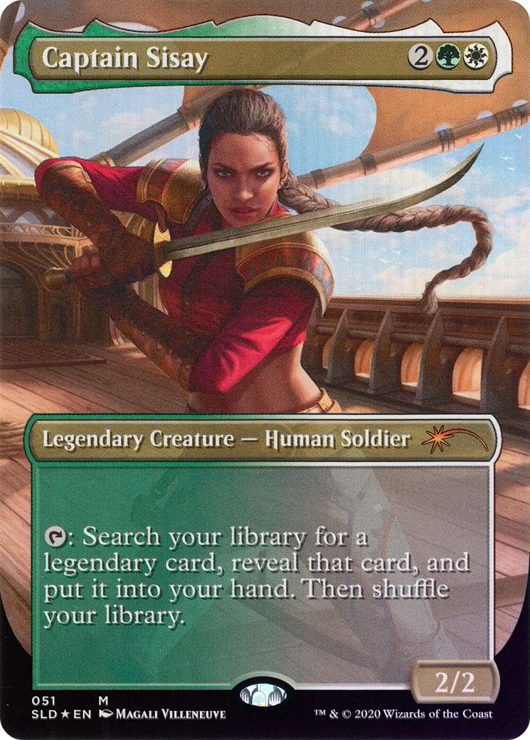 Captain Sisay (051) (SLD-051) [Secret Lair Drop] (Borderless) Foil