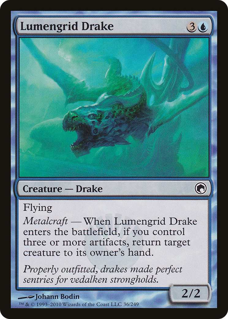 Lumengrid Drake (SOM-036) [Scars of Mirrodin] Foil MTG Single Wizards of the Coast