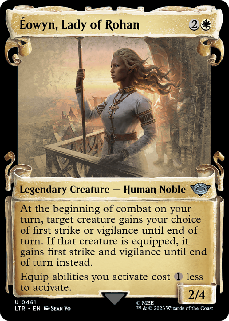 Eowyn, Lady of Rohan (Showcase Scrolls) (LTR-461) [The Lord of the Rings: Tales of Middle-earth] (Showcase) Foil MTG Single Wizards of the Coast