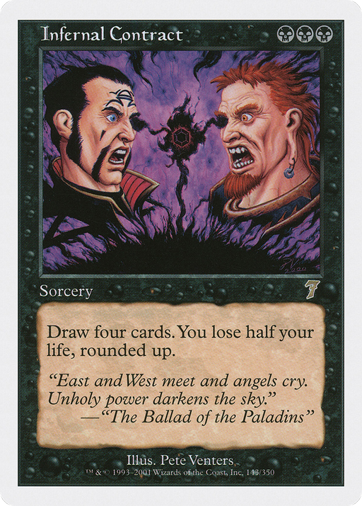 Infernal Contract (7ED-143) [7th Edition] Foil MTG Single Wizards of the Coast